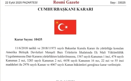 ABD ürünlerine uygulanan ek vergiler kaldırıldı!